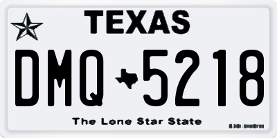TX license plate DMQ5218