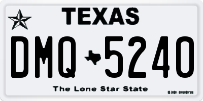 TX license plate DMQ5240