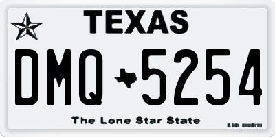 TX license plate DMQ5254