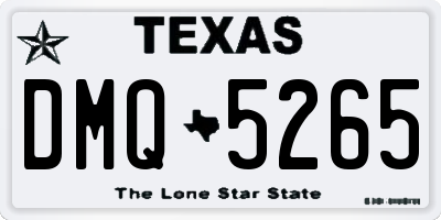 TX license plate DMQ5265