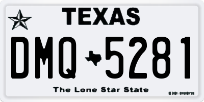 TX license plate DMQ5281