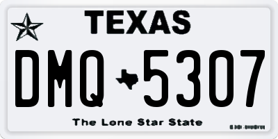TX license plate DMQ5307