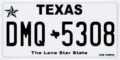 TX license plate DMQ5308