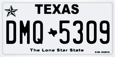 TX license plate DMQ5309