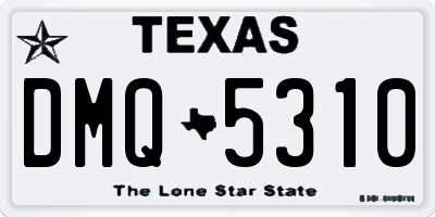 TX license plate DMQ5310