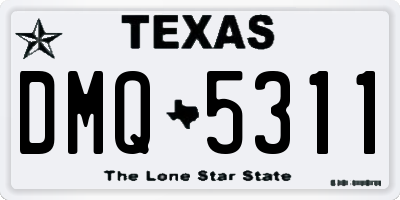 TX license plate DMQ5311