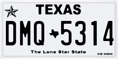 TX license plate DMQ5314
