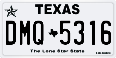 TX license plate DMQ5316