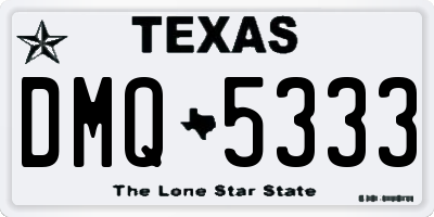 TX license plate DMQ5333