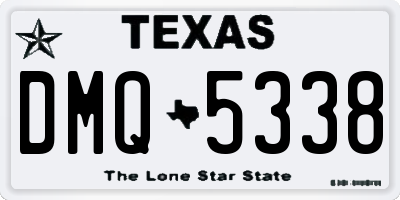 TX license plate DMQ5338