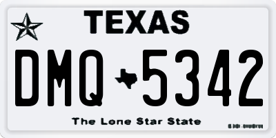 TX license plate DMQ5342