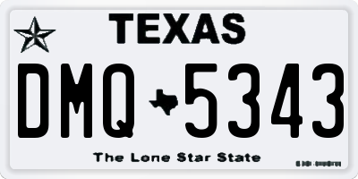 TX license plate DMQ5343
