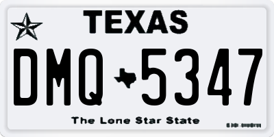 TX license plate DMQ5347