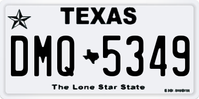TX license plate DMQ5349