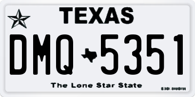TX license plate DMQ5351