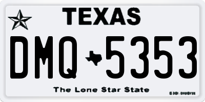 TX license plate DMQ5353