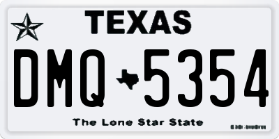 TX license plate DMQ5354