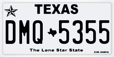 TX license plate DMQ5355