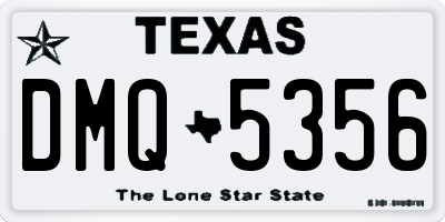TX license plate DMQ5356