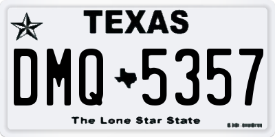TX license plate DMQ5357