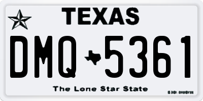 TX license plate DMQ5361