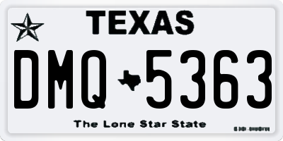TX license plate DMQ5363