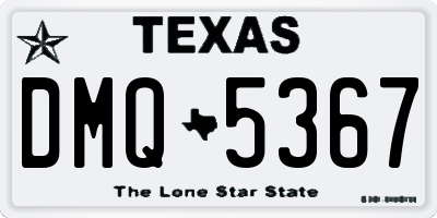 TX license plate DMQ5367