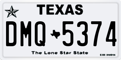 TX license plate DMQ5374