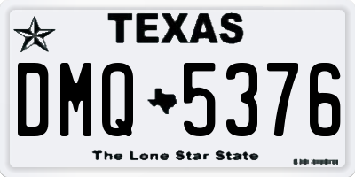 TX license plate DMQ5376
