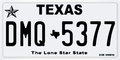 TX license plate DMQ5377