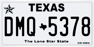TX license plate DMQ5378