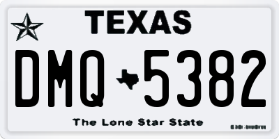 TX license plate DMQ5382