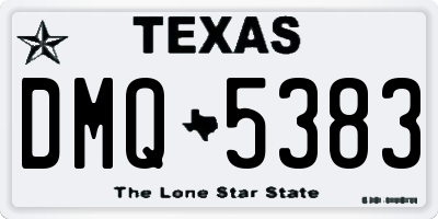 TX license plate DMQ5383