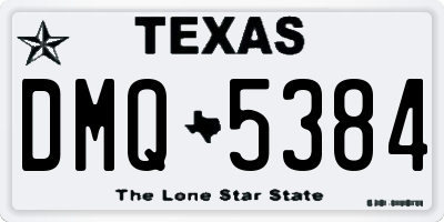 TX license plate DMQ5384