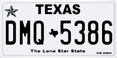 TX license plate DMQ5386