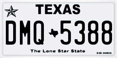 TX license plate DMQ5388