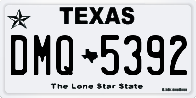 TX license plate DMQ5392
