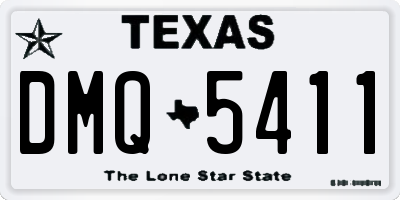 TX license plate DMQ5411