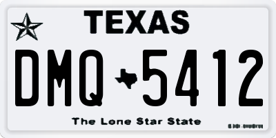 TX license plate DMQ5412