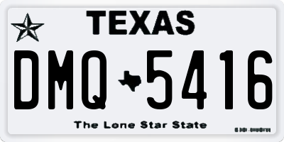 TX license plate DMQ5416
