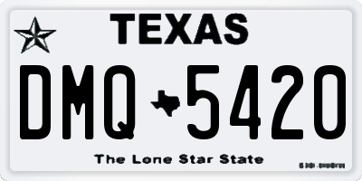 TX license plate DMQ5420