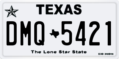TX license plate DMQ5421
