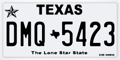 TX license plate DMQ5423