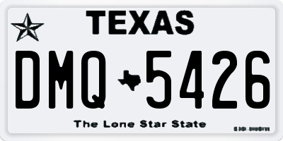 TX license plate DMQ5426