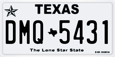 TX license plate DMQ5431