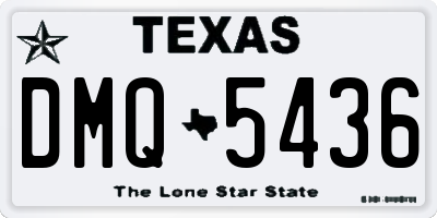 TX license plate DMQ5436