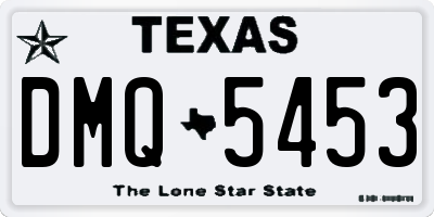 TX license plate DMQ5453