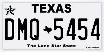 TX license plate DMQ5454