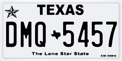 TX license plate DMQ5457