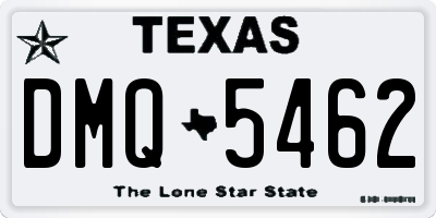 TX license plate DMQ5462